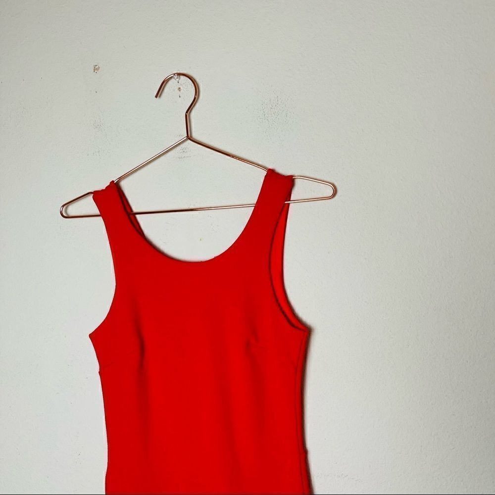EUC ANGL Red Cage Style Back Bodycon Mini Dress Small - Picture 2 of 5